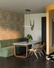 Rezz 36-in Black LED Linear Pendant