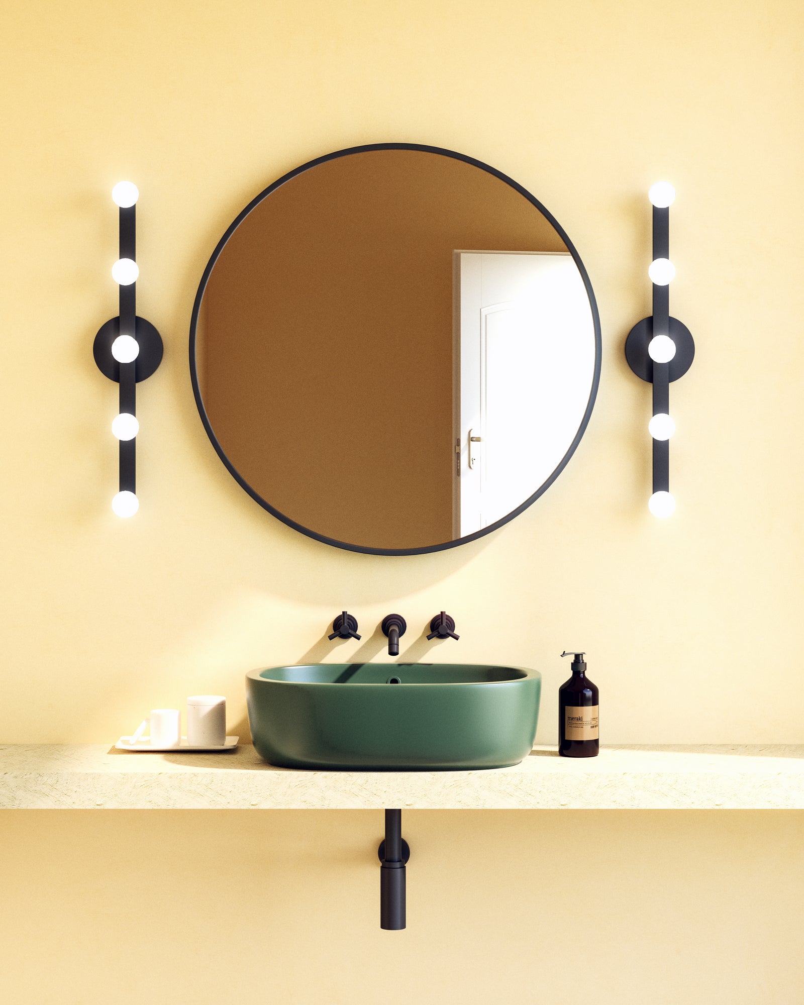 Rezz 24-in Black LED Wall Sconce