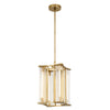 Sabre 11-in Ribbed Glass/Vintage Brass LED Pendant