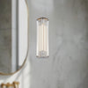 Sabre 12-in Polished Nickel/Ribbed Glass LED Wall/Vanity
