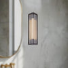 Sabre 12-in Ribbed Glass/Urban Bronze LED Wall/Vanity