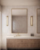 Sabre 23-in Ribbed Glass/Vintage Brass LED Wall/Vanity