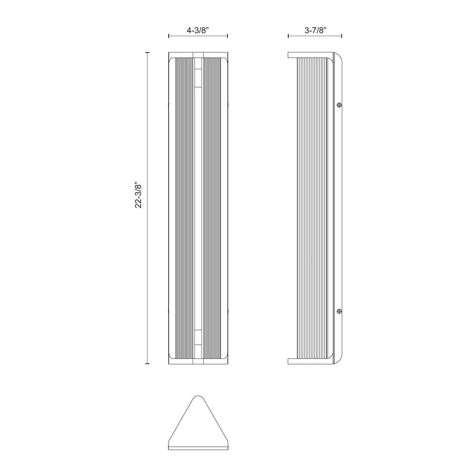 Sabre 23-in Ribbed Glass/Vintage Brass LED Wall/Vanity