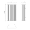 Sabre 16-in Ribbed Glass/Urban Bronze LED Wall/Vanity