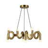 Sadie 23-in Brushed Gold Socket Chandelier