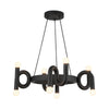 Sadie 23-in Matte Black Socket Chandelier