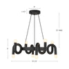 Sadie 23-in Matte Black Socket Chandelier