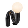 Sadie 6-in Glossy Black Socket Table Lamp