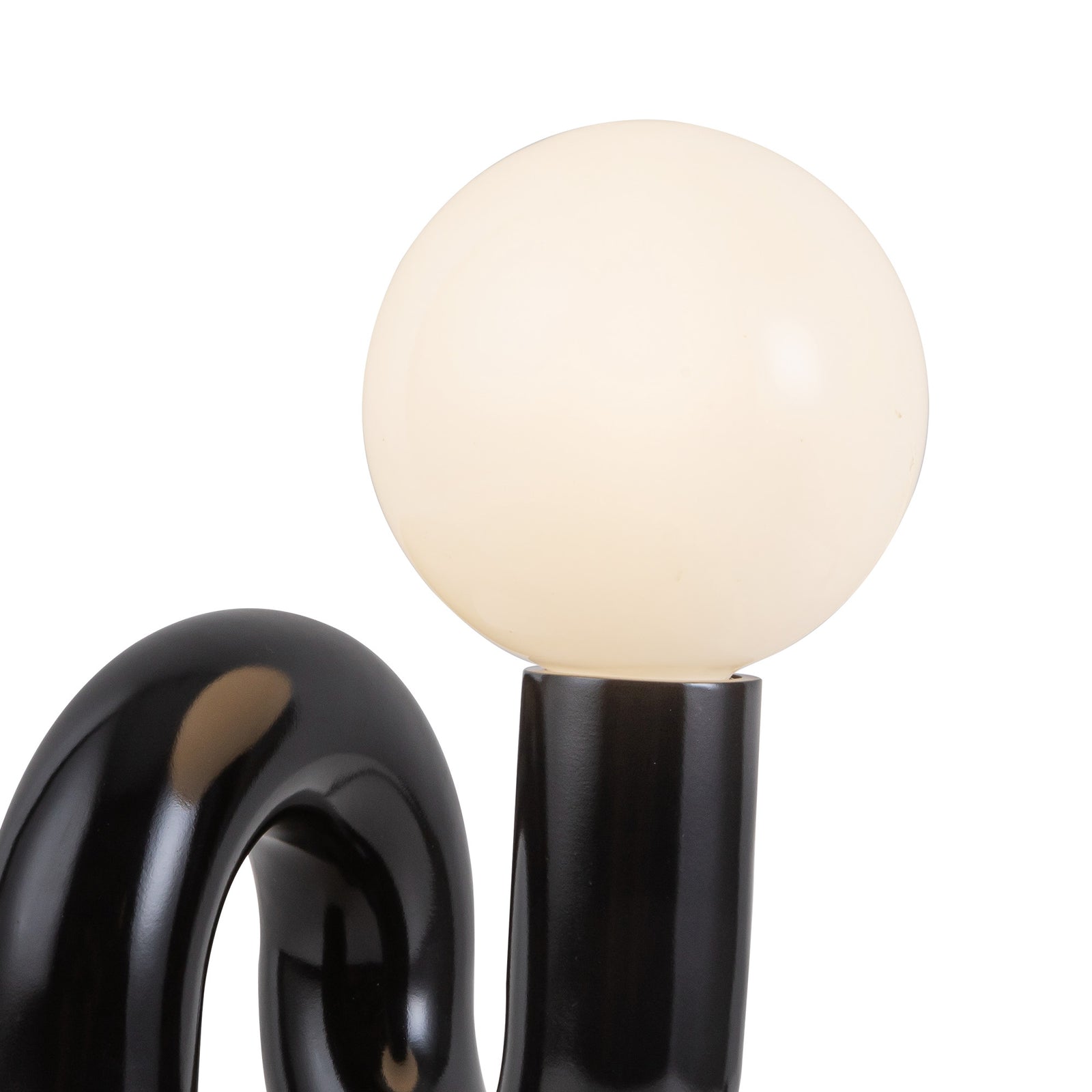 Sadie 6-in Glossy Black Socket Table Lamp