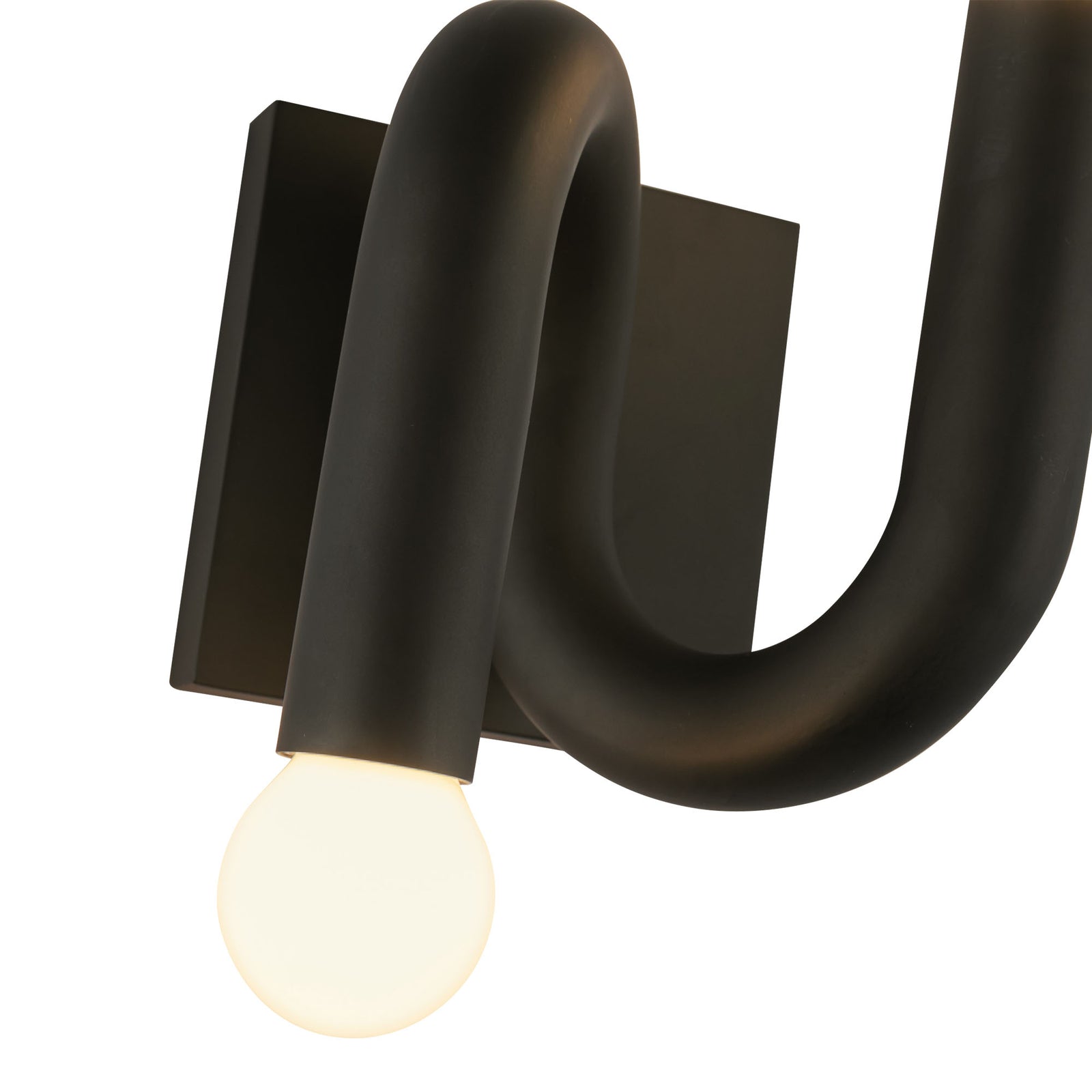 Sadie 6-in Matte Black Socket Wall Vanity