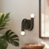 Sadie 6-in Matte Black Socket Wall Vanity