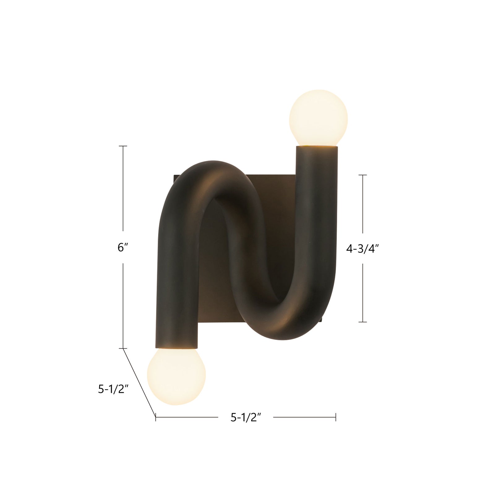 Sadie 6-in Brushed Gold Socket Wall Vanity