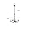 Salem 23-in Brushed Gold/Clear Glass 4 Lights Chandeliers