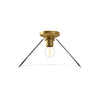 Salem 14-in Brushed Gold/Clear Glass 1 Light Flush Mount