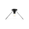 Salem 14-in Clear Glass/Matte Black 1 Light Flush Mount
