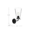 Salem 6-in Brushed Gold/Clear Glass 1 Light Wall/Vanity