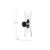 Salem 6-in Clear Glass/Matte Black 2 Lights Wall/Vanity