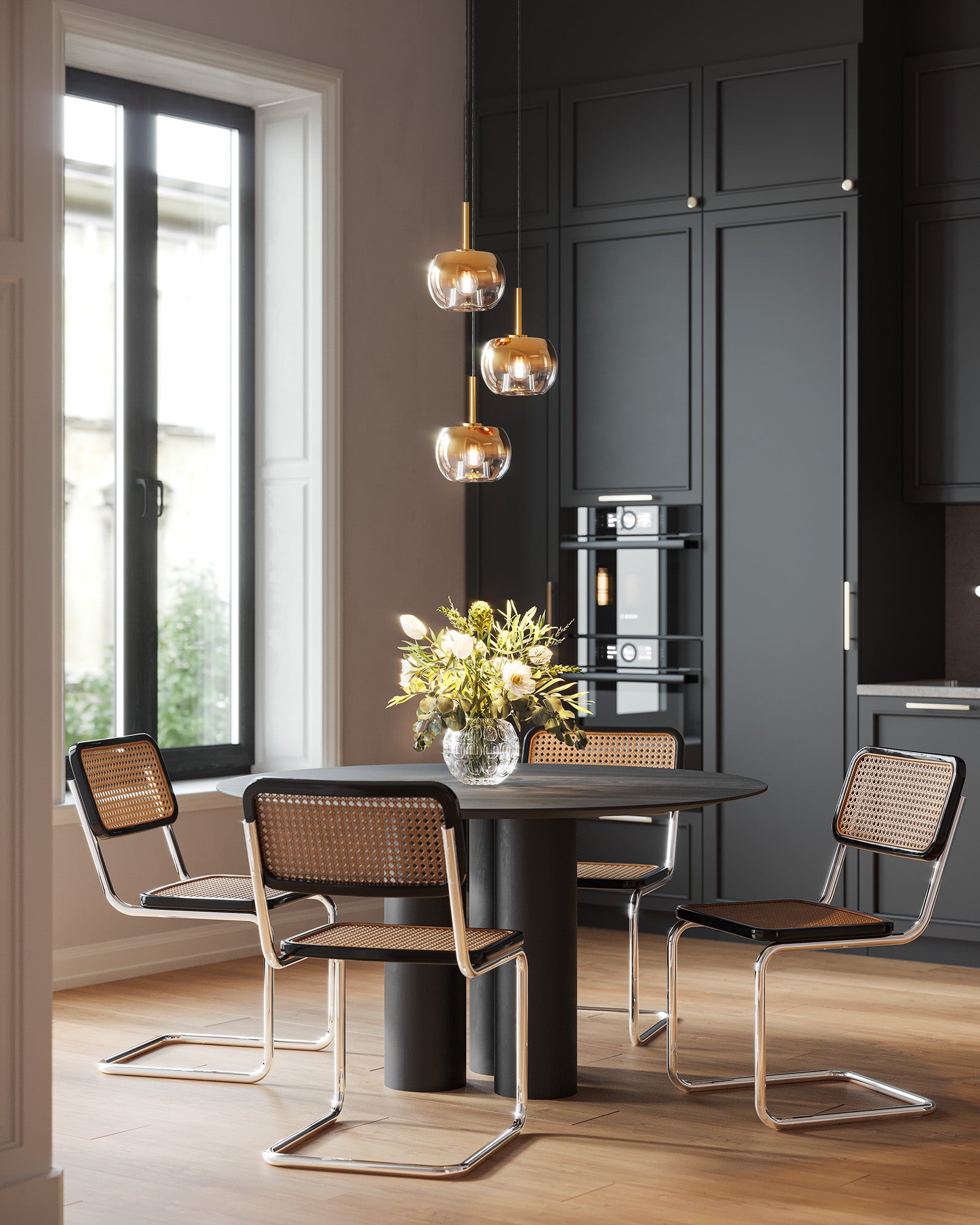 Samar 14-in Brushed Gold/Copper 3 Lights Chandeliers