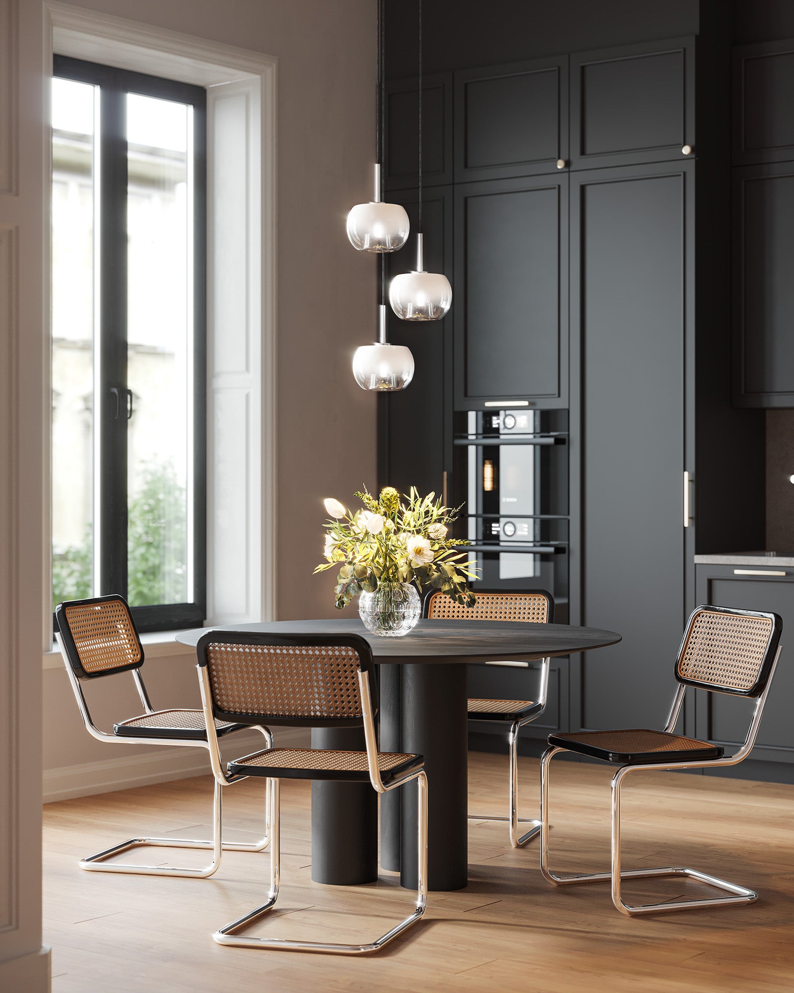 Samar 14-in Chrome/Opal Glass 3 Lights Chandeliers