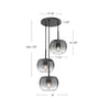 Samar 14-in Brushed Gold/Copper 3 Lights Chandeliers