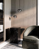 Samar 8-in Black/Smoked 1 Light Pendant