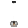 Samar 8-in Black/Smoked 1 Light Pendant