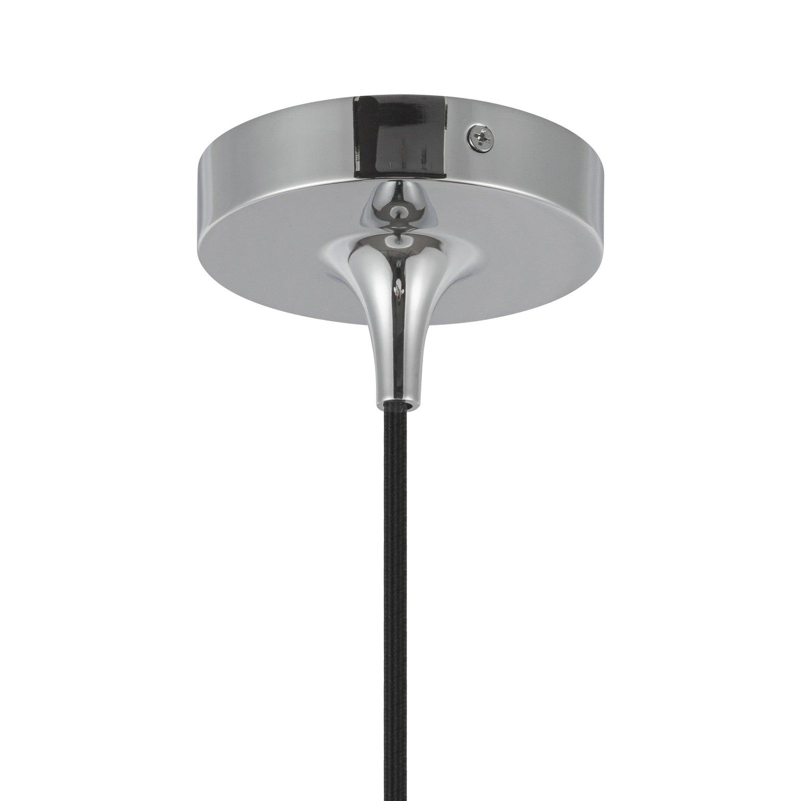 Samar 8-in Chrome/Opal Glass 1 Light Pendant