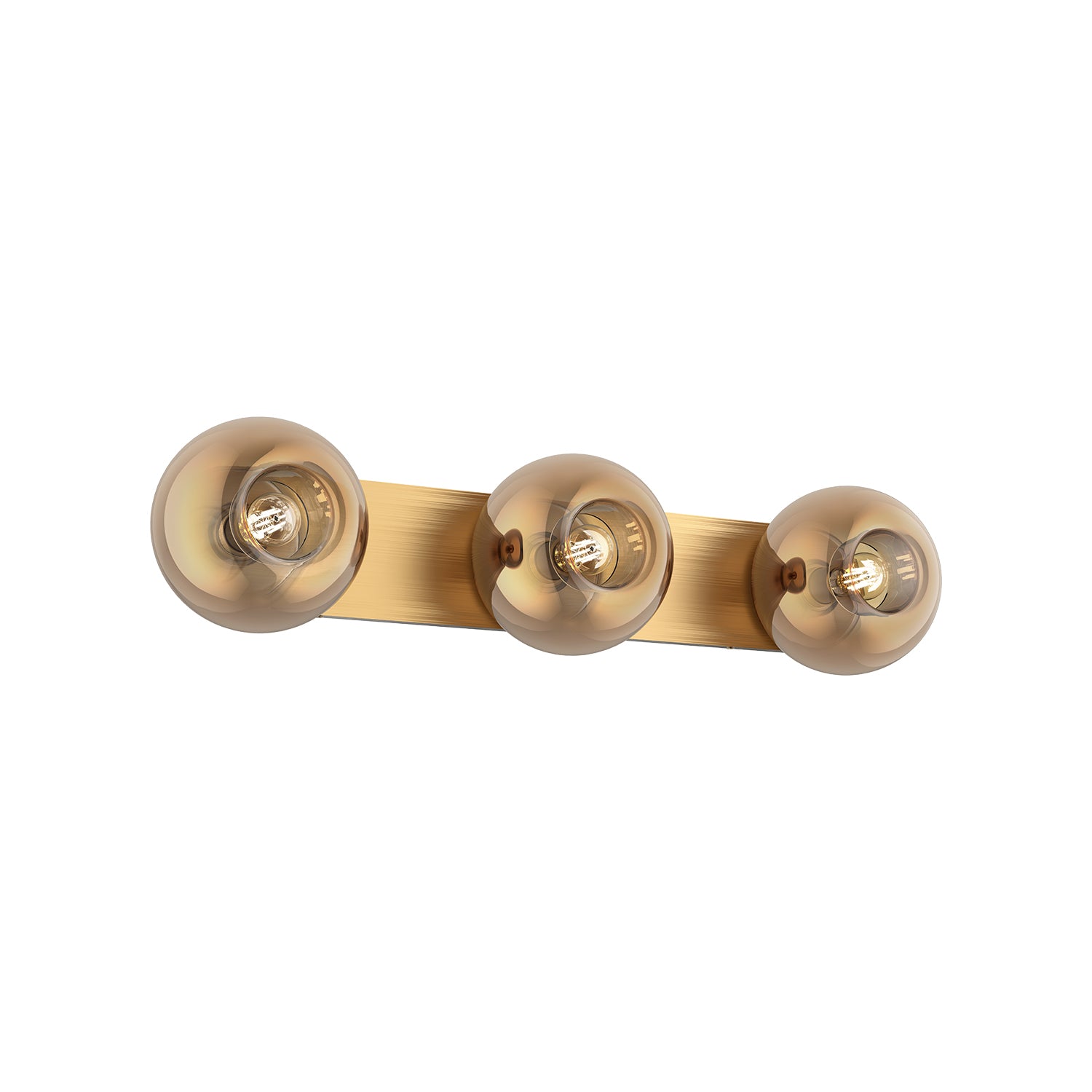 Samar 32-in Brushed Gold/Copper 3 Lights Vanity