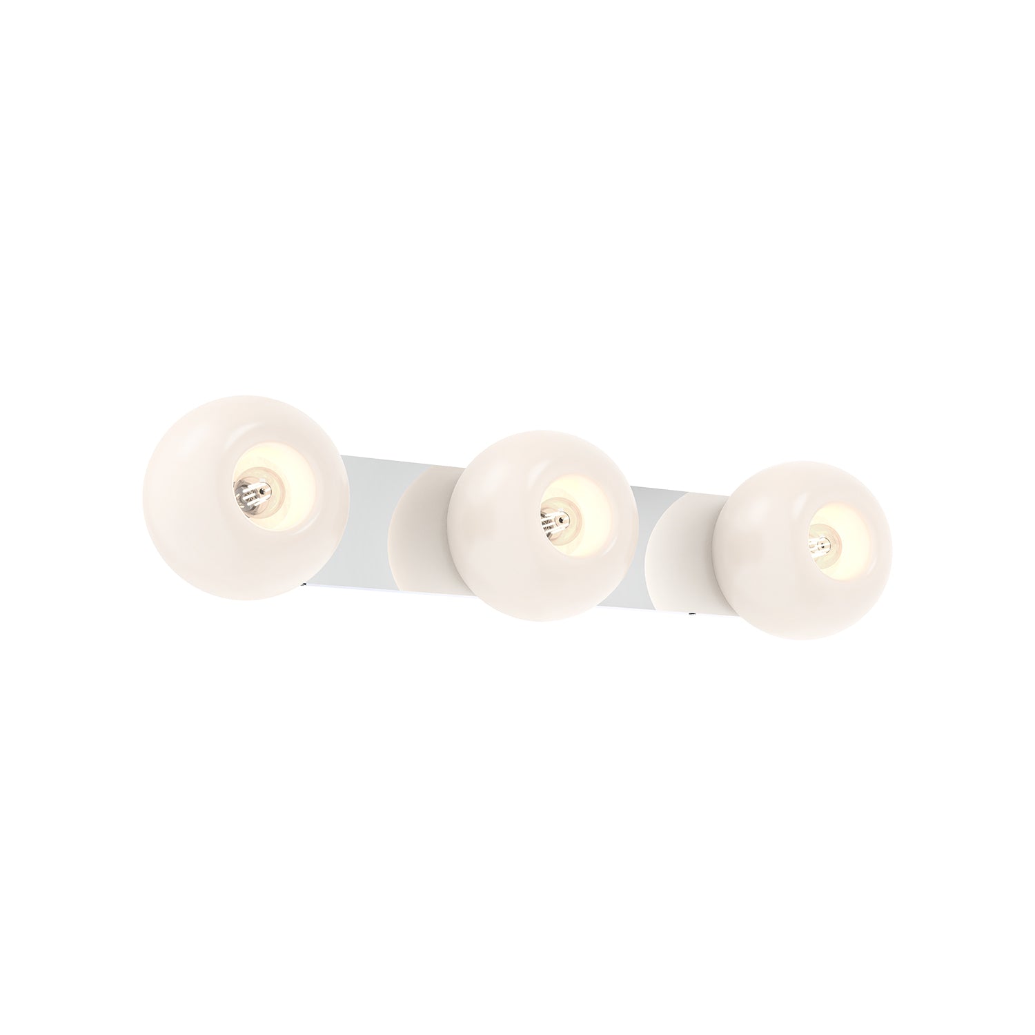Samar 32-in Chrome/Opal Glass 3 Lights Vanity