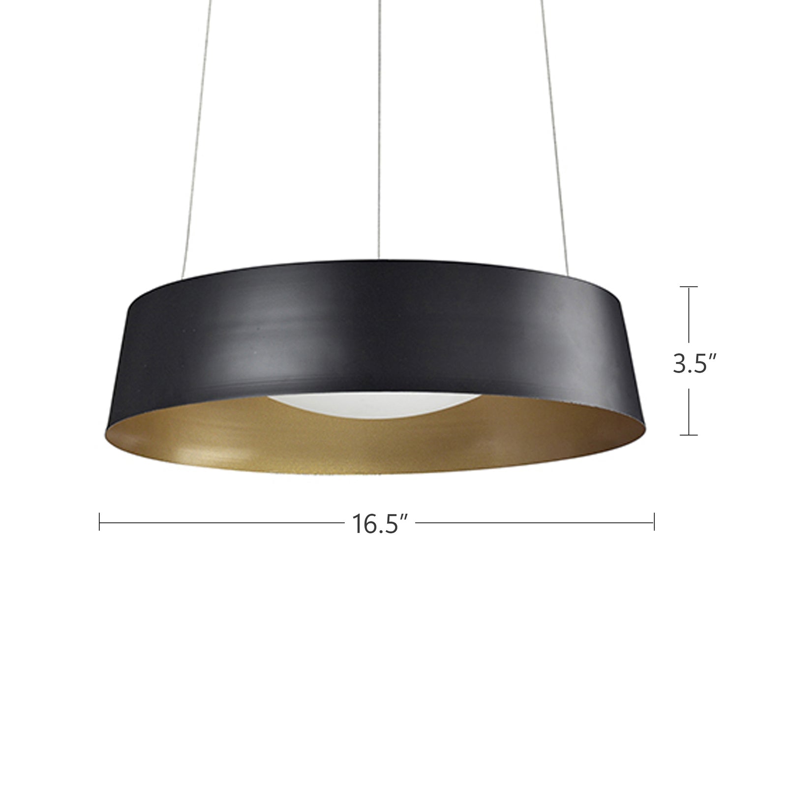 Sampson 17-in White LED Pendant