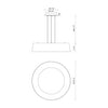 Sampson 17-in White LED Pendant