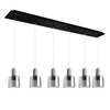 Samson 42-in Black/Smoked Glass 6-Light Multi Pendant