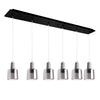 Samson 42" (6 Lights) Black/Smoked Glass