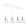 Samson 28" (4 Lights) White/Clear Glass