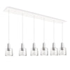 Samson 42" (6 Lights) White/Clear Glass