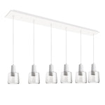 Samson 42" (6 Lights) White/Clear Glass
