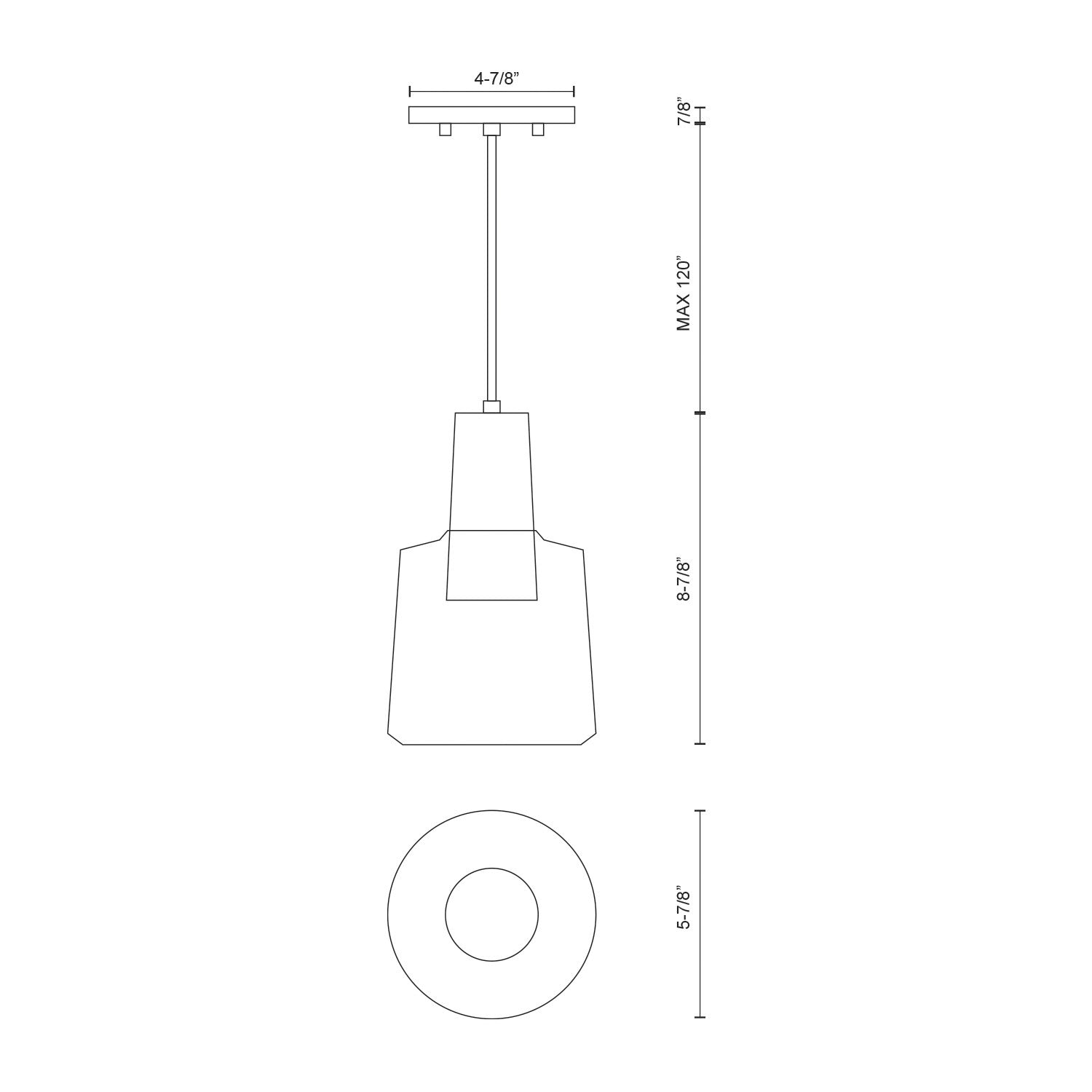 Samson 6-in Clear LED Pendant