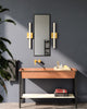 Saphir 34-in Brushed Gold LED Vanity