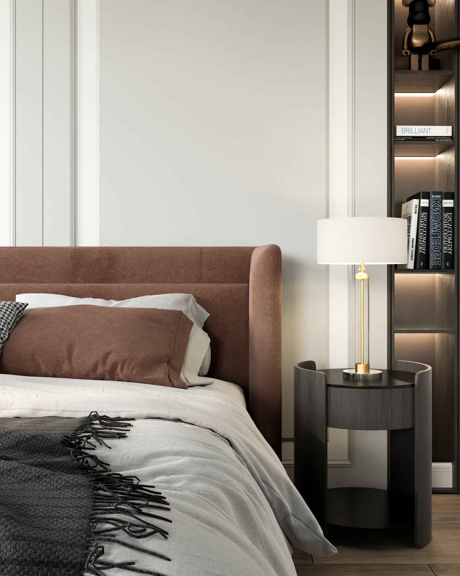 Sasha 18-in Brushed Gold/White Linen 2 Lights Table Lamp