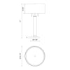 Sasha 18-in Matte Black/White Linen 2 Lights Table Lamp