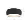 Savile 4-in Black LED Flush Mount