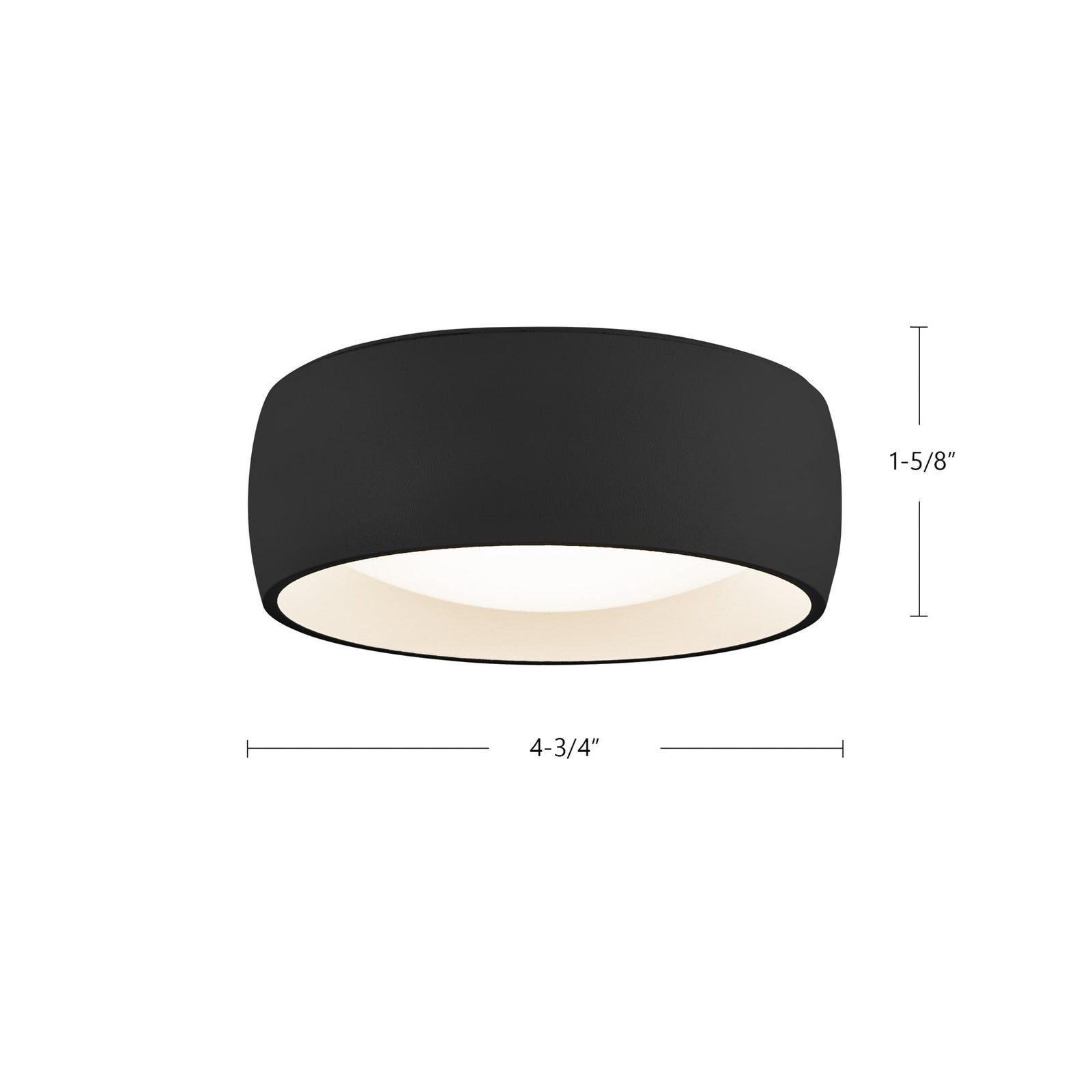 Savile 4-in Black LED Flush Mount