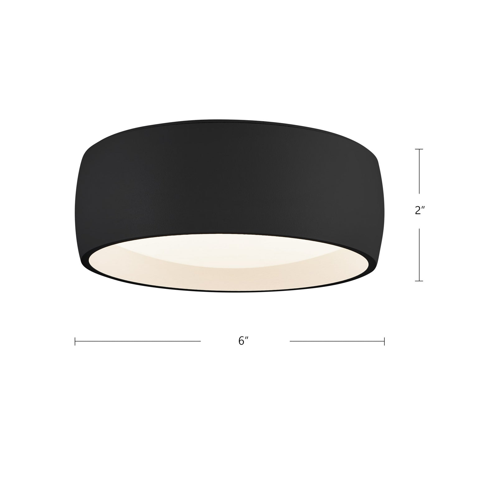 Savile 6-in Black LED Flush Mount