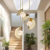 Scorpio 27-in Metallic Brass/Opal Glass LED Chandelier