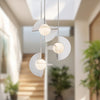 Scorpio 27-in Polished Nickel/Opal Glass LED Chandelier