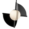Scorpio 16-in Glossy Black/Opal Glass LED Pendant