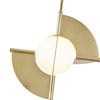 Scorpio 16-in Metallic Brass/Opal Glass LED Pendant
