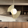 Scorpio 16-in Metallic Brass/Opal Glass LED Pendant