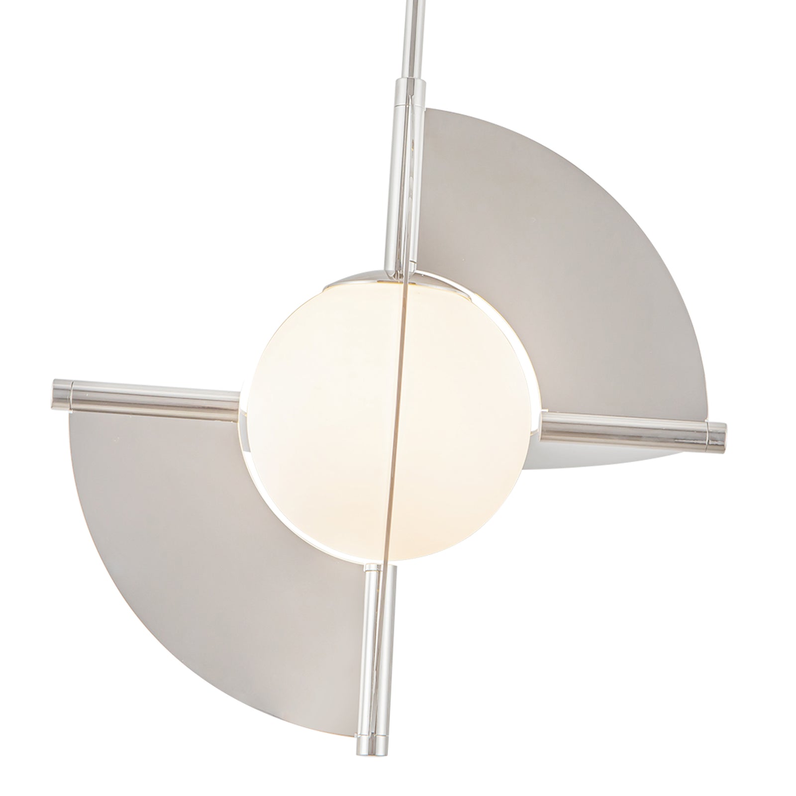 Scorpio 16-in Polished Nickel/Opal Glass LED Pendant