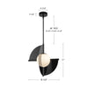 Scorpio 16-in Metallic Brass/Opal Glass LED Pendant